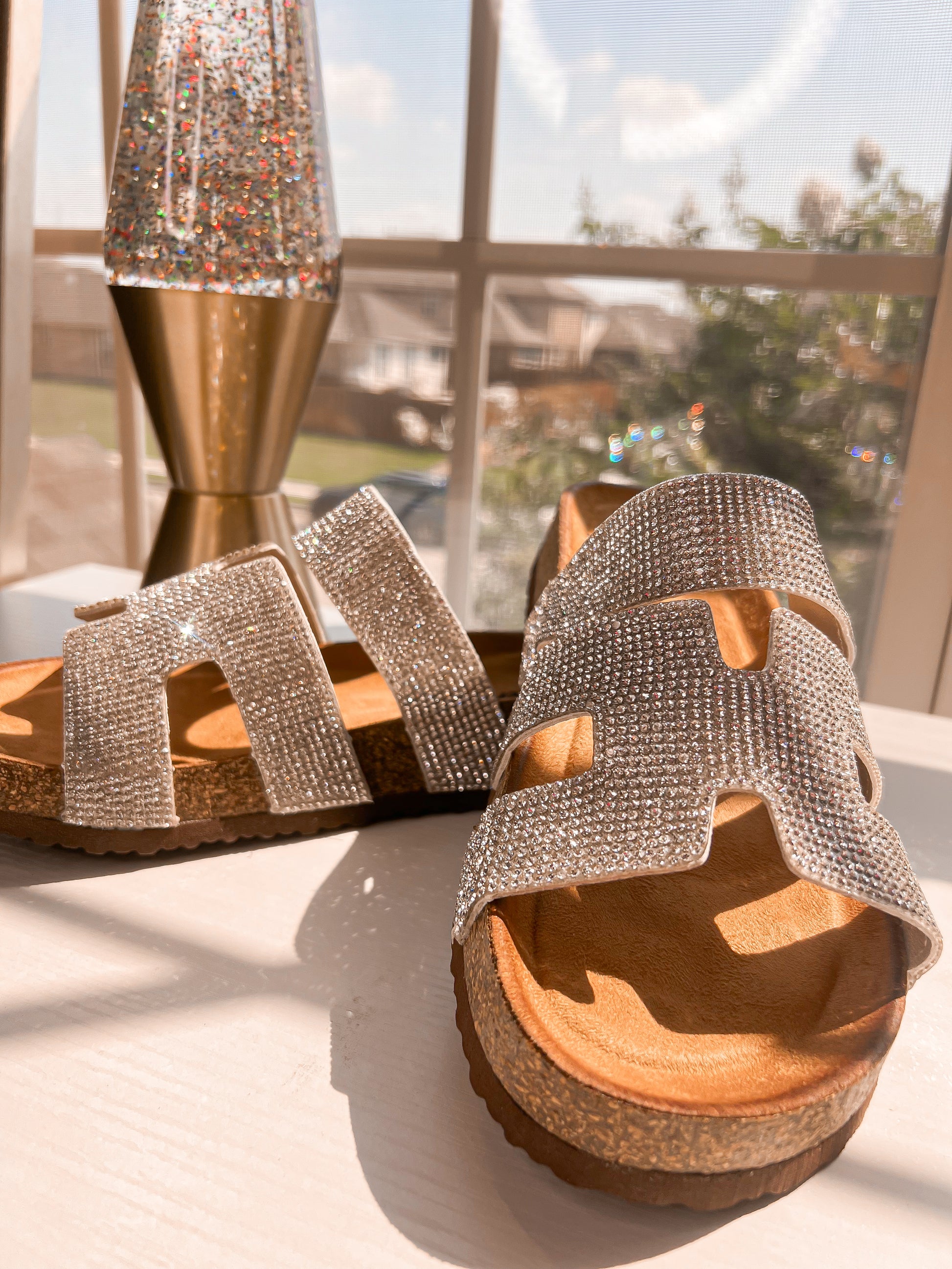 Sparkling Summer Rhinestone Sandals - Cheeky Chic Boutique