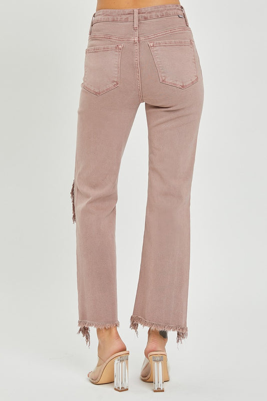 Never Leaving Mauve Denim Jeans - Cheeky Chic Boutique