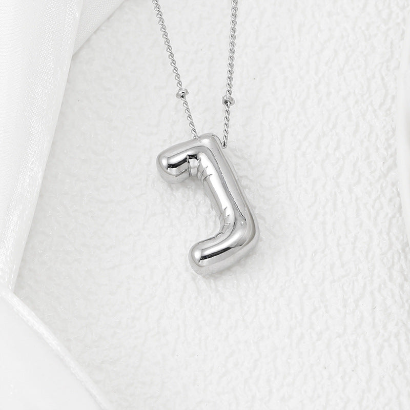 Bubble Initial Necklace A-L