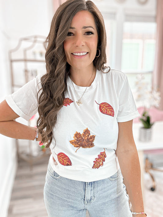 Feels Like Fall Sequin Tee