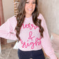 MERRY & BRIGHT Christmas Cropped Sweater