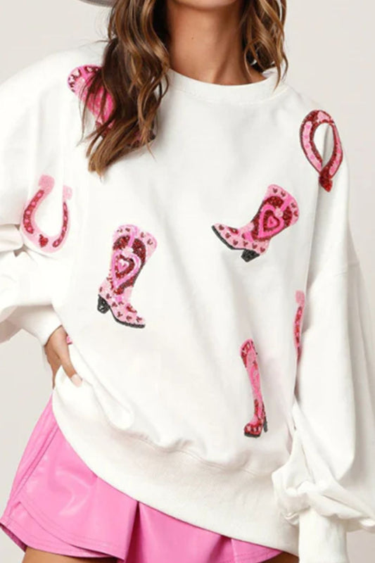 For The Love of Country Sequin Sweatshirt