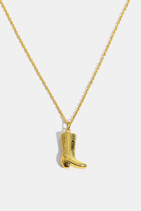 Cowboy Boot Pendant Necklace