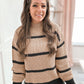 Caramel Latte Striped Sweater