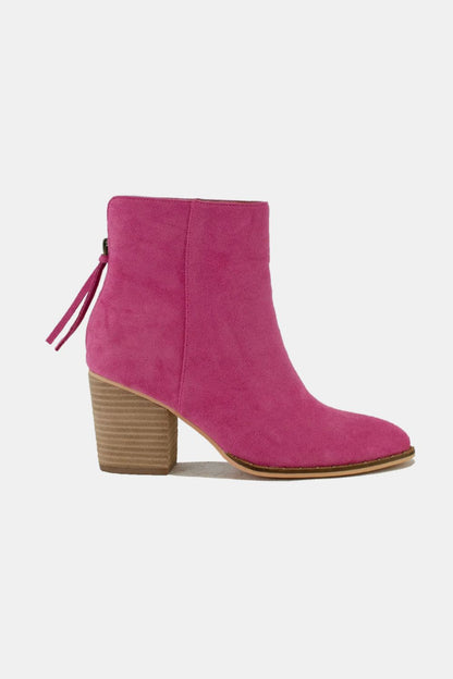 Be My Valentine Suede Ankle Booties