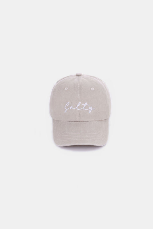 SALTY Embroidered Vintage Washed Baseball Cap - Cheeky Chic Boutique