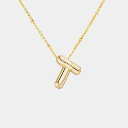 Bubble Initial Necklace T-Z - Cheeky Chic Boutique