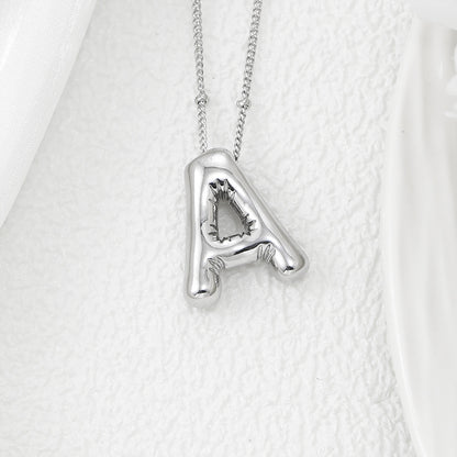 Bubble Initial Necklace A-L