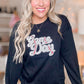 Baseball Game Day Sequin Patch Sweatshirt