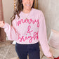 MERRY & BRIGHT Christmas Cropped Sweater