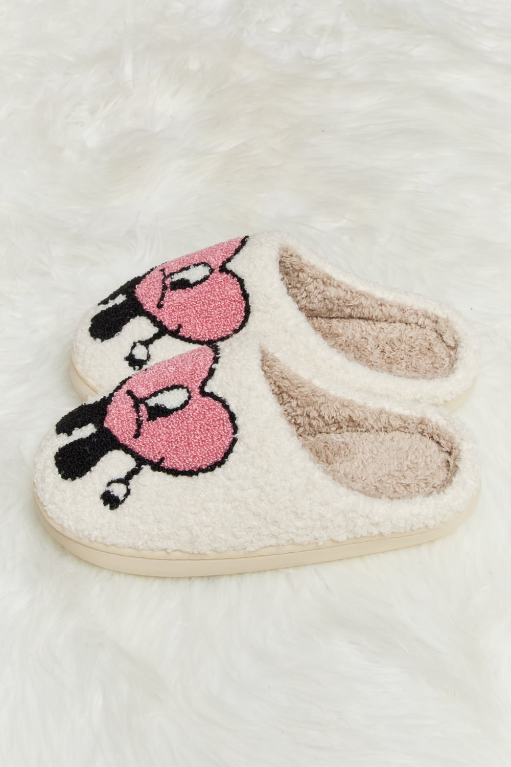 Loving You Heart Plush Slippers