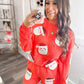 Sequin Santa Top and Shorts Set