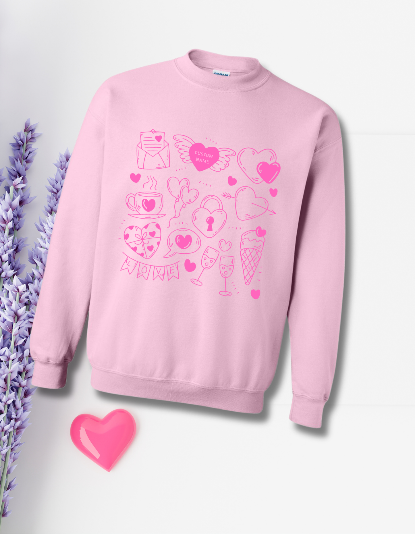 Customizable Sweetheart Graphic Sweatshirt