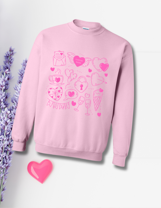 Customizable Sweetheart Graphic Sweatshirt