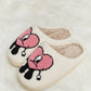 Loving You Heart Plush Slippers