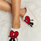 Loving You Heart Plush Slippers