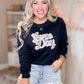 Baseball Game Day Sequin Patch Sweatshirt