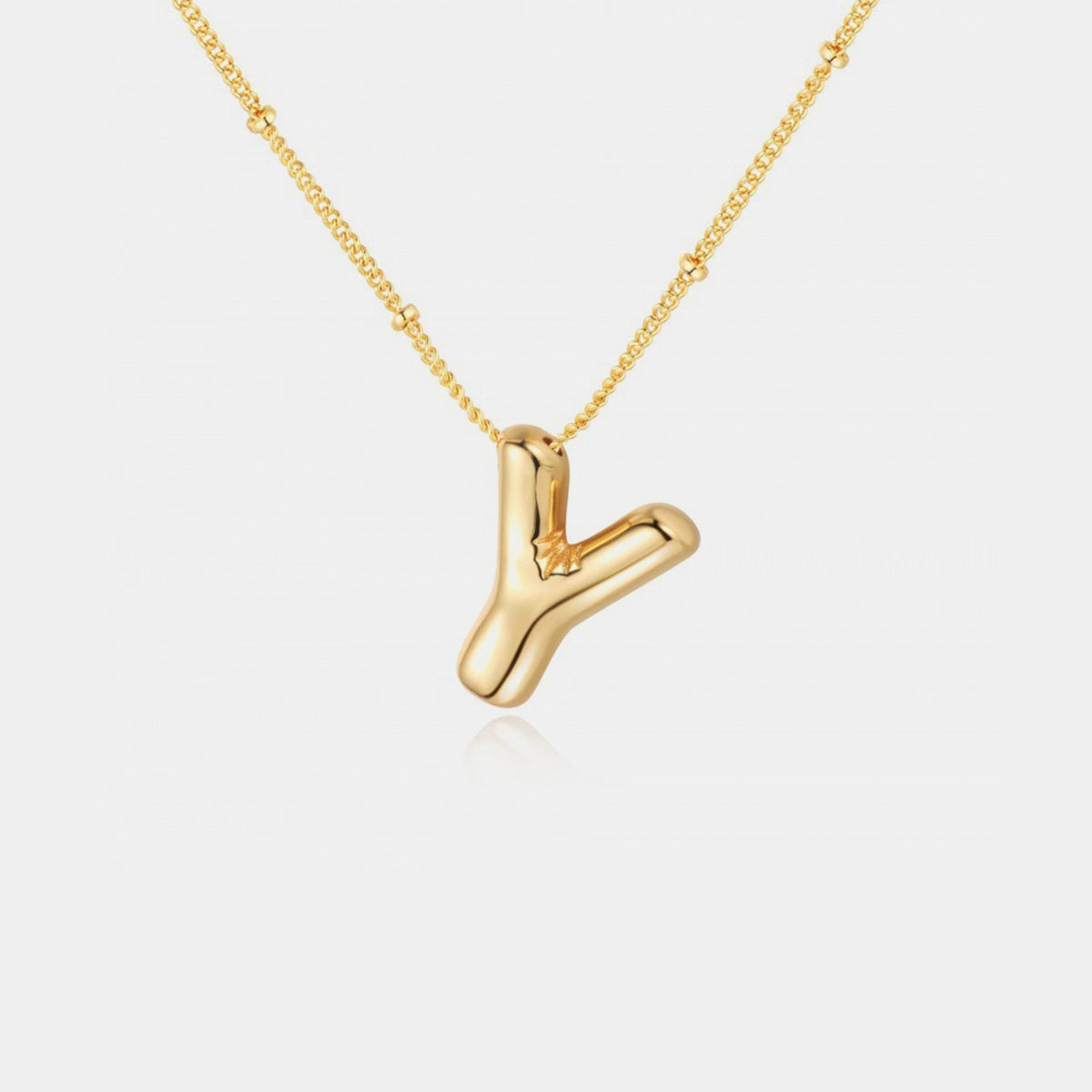 Bubble Initial Necklace T-Z - Cheeky Chic Boutique