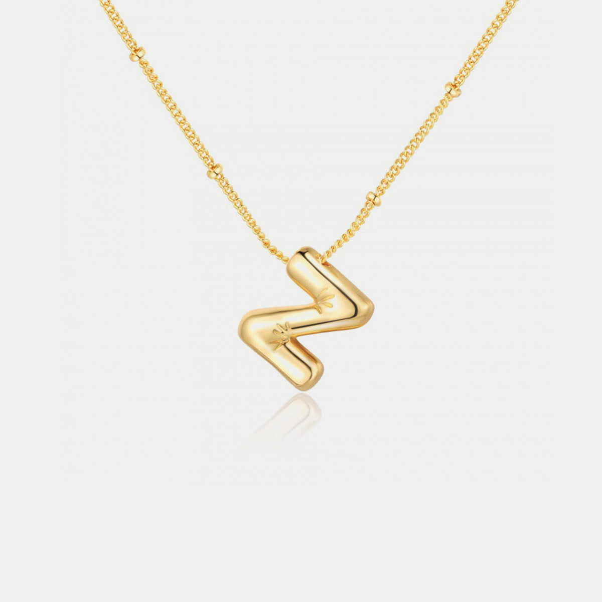 Bubble Initial Necklace T-Z - Cheeky Chic Boutique