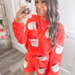 Sequin Santa Top and Shorts Set