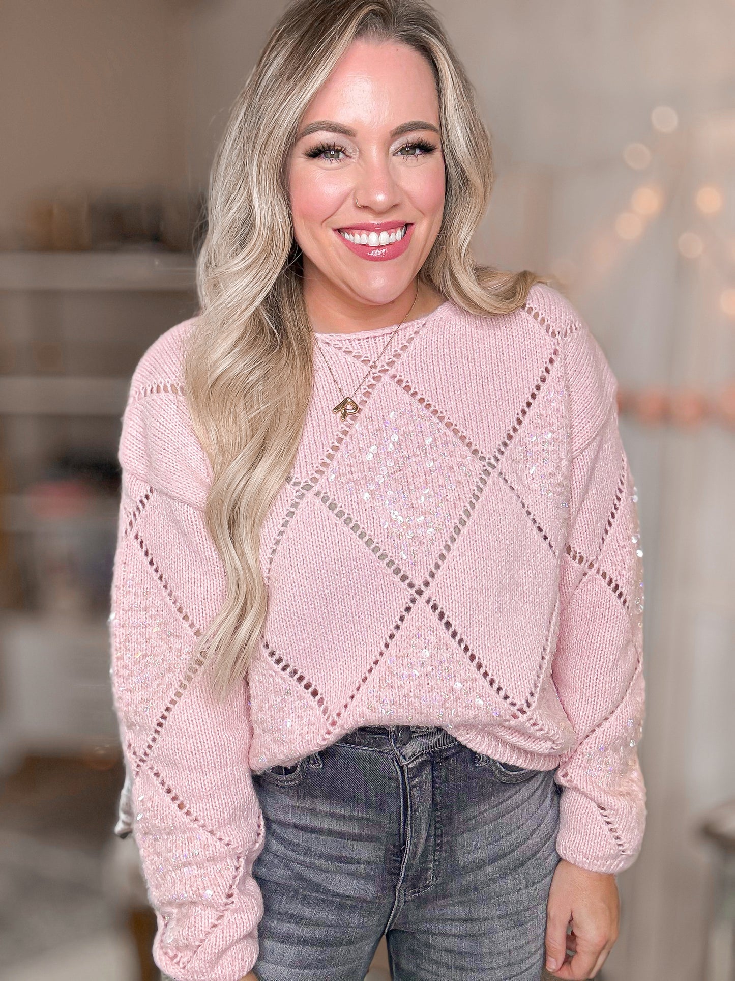 Diamonds in the Sky Sequin Sweater