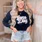 Baseball Game Day Sequin Patch Sweatshirt