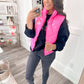 Bubble Gum Pop Pink Quilted Vest