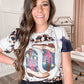 Sequin Leopard Western Boots Graphic Tee - Cheeky Chic Boutique
