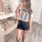 Sequin Leopard Western Boots Graphic Tee - Cheeky Chic Boutique
