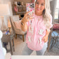 Pink Ballpark Oversized Sequin Baseball Tee