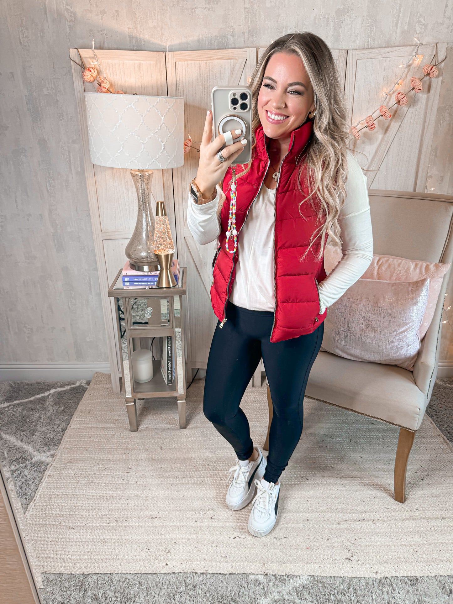 Holidaze Red Zip Up Vest