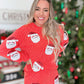 Sequin Santa Top and Shorts Set