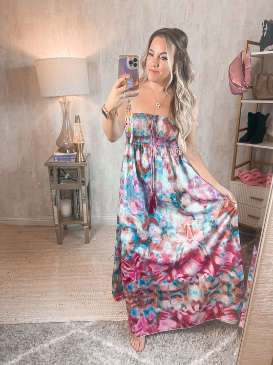 What Happens in Cabo Floral Maxi Dress