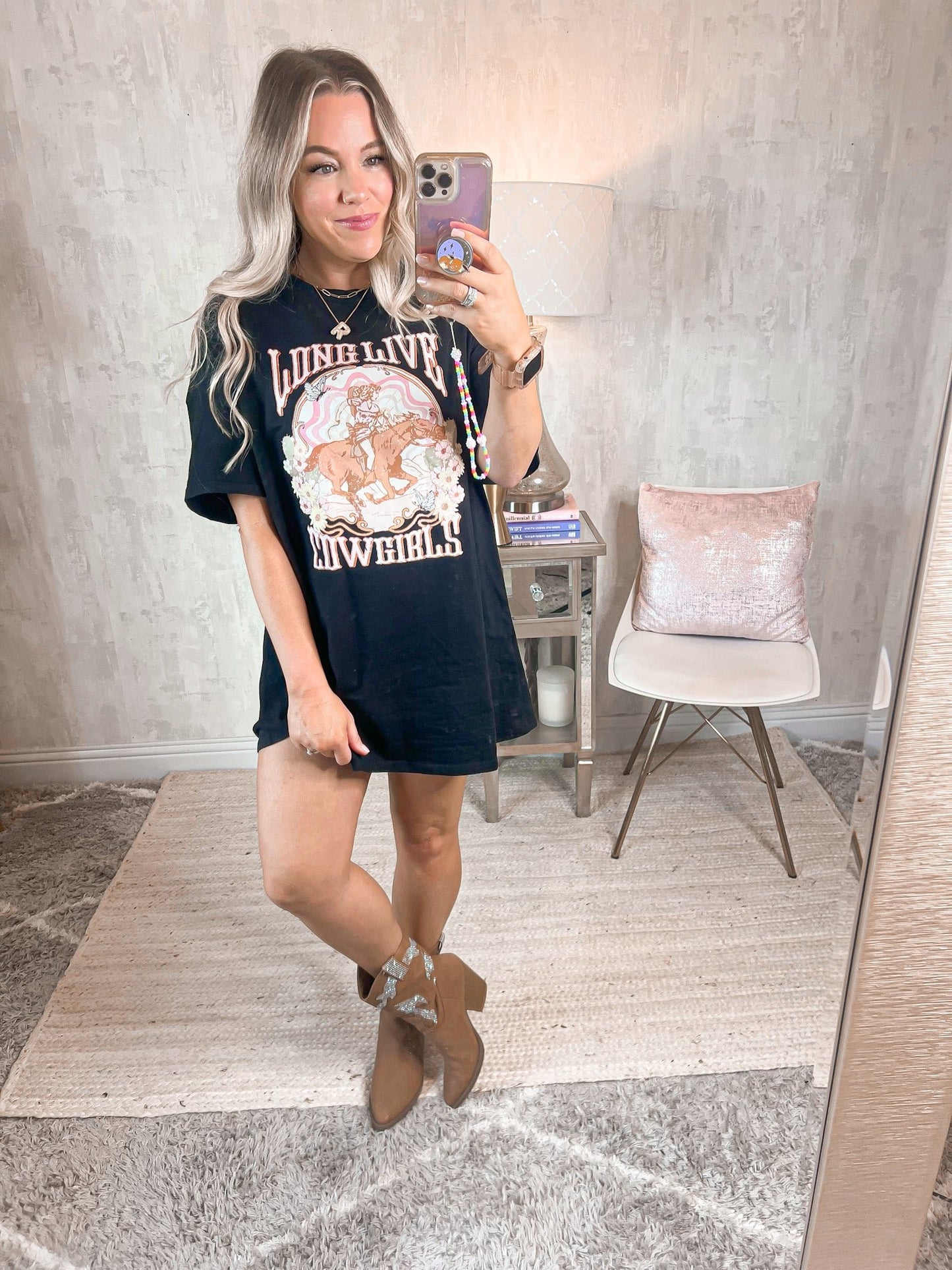 Long Live Cowgirls Oversized Graphic Tee