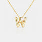 Bubble Initial Necklace T-Z - Cheeky Chic Boutique