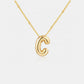 Bubble Initial Necklace A-J - Cheeky Chic Boutique