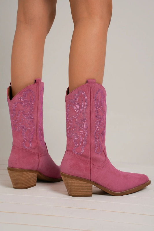 BE MINE Rhinestone Boots