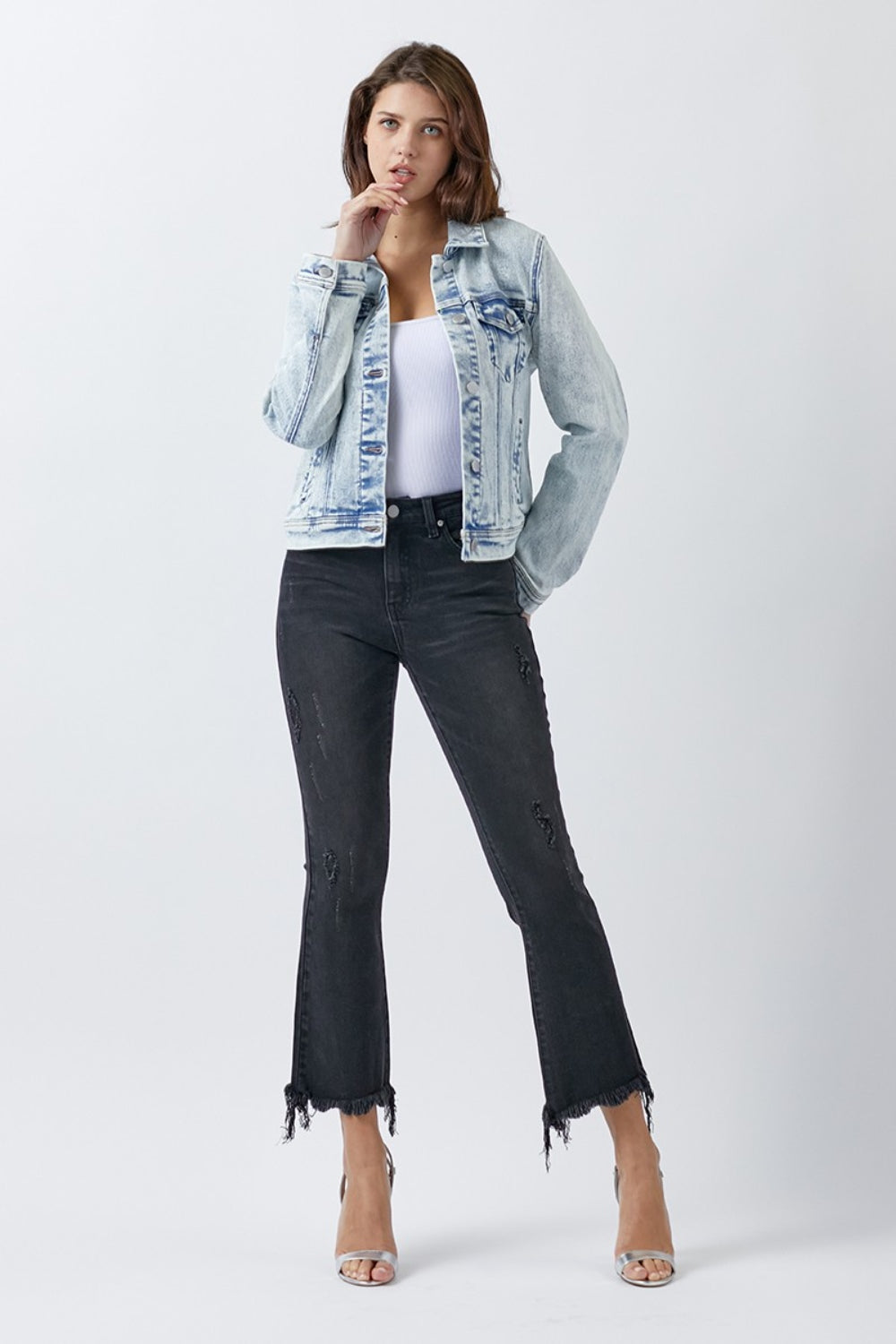 Open Up Denim Jacket - Cheeky Chic Boutique