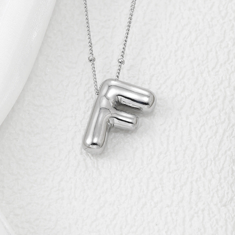 Bubble Initial Necklace A-L