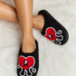 Loving You Heart Plush Slippers