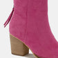 Be My Valentine Suede Ankle Booties