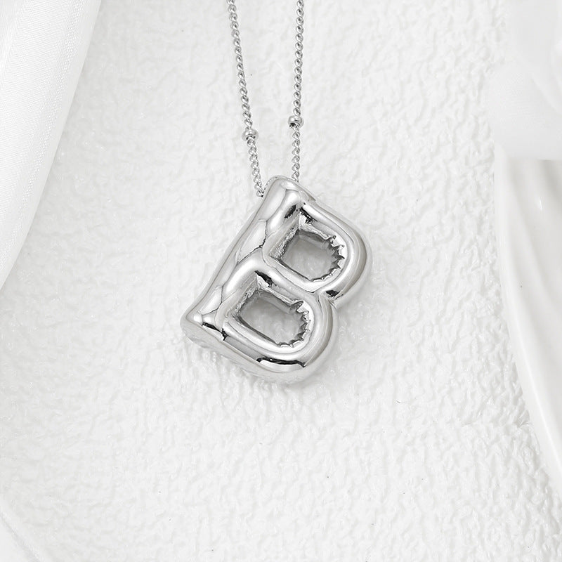 Bubble Initial Necklace A-L