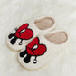 Loving You Heart Plush Slippers