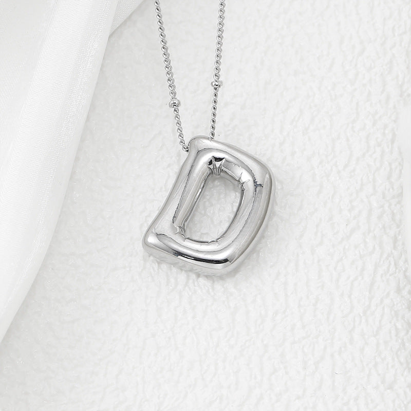 Bubble Initial Necklace A-L