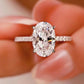 Platinum-Plated Side Stone 2 Carat Moissanite Ring - Cheeky Chic Boutique