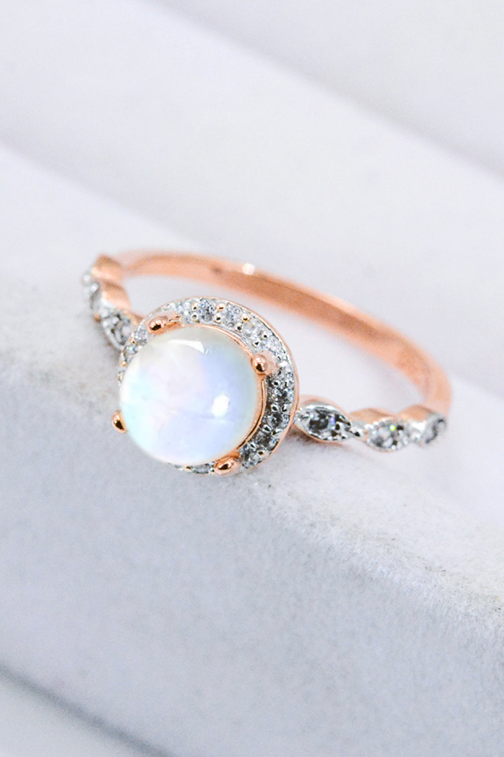 Round Moonstone Ring - Cheeky Chic Boutique