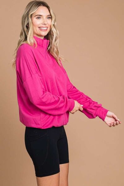 Motivate Myself Half Zip Sweatshirt - Cheeky Chic Boutique