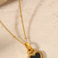 Contrast Heart Pendant Necklace - Cheeky Chic Boutique