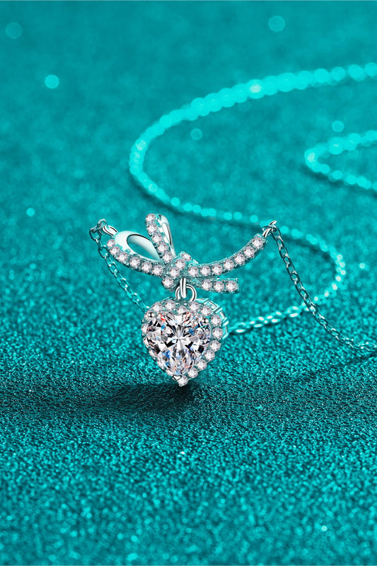 Charlie 1 Carat Moissanite Heart Pendant Necklace - Cheeky Chic Boutique