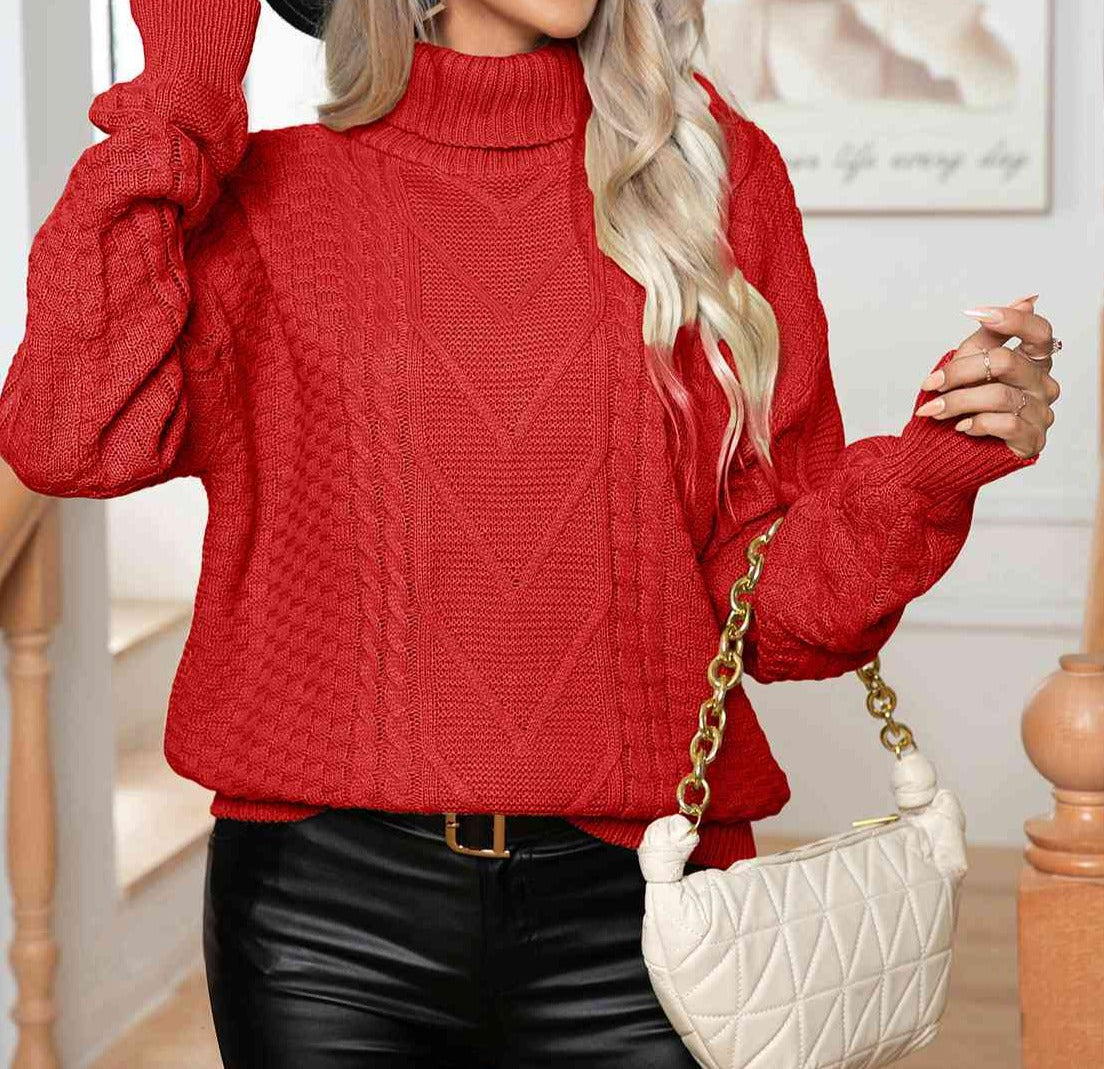 Out the Door Turtleneck Sweater - Cheeky Chic Boutique